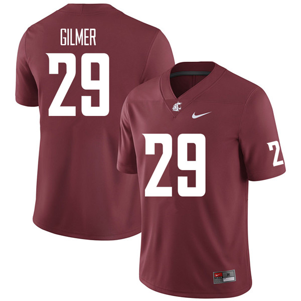 Men #29 Makiah Gilmer Washington State Cougars College Football Jerseys Sale-Crimson